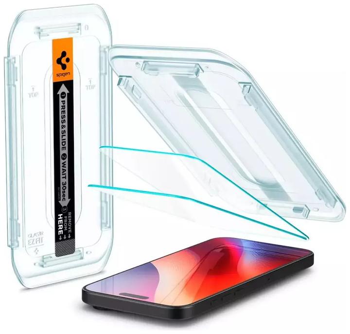 Actual product image Spigen Glas (2 Piece, Apple iPhone 16 Pro)