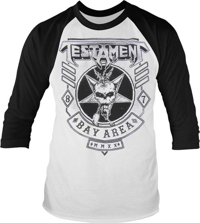 Image du produit Testament T-shirt baseball à manches longues unisexe adulte Bay Area 87 Europe 2020 Tour (S)