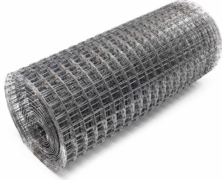 Produktbild Wiltec Maschendrahtzaun 50cmx5m 1,2mm 25x25mm Drahtgitter Stahl verzinkt