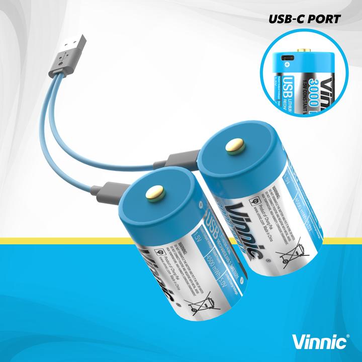 Actual product image Vinnic USB Rech. Batterie (2 pcs., 3000 mAh)