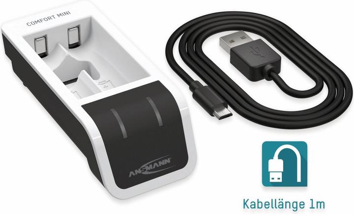 Actual product image Ansmann Comfort Mini Charger (1 pcs., AAA, AA, 800 mAh, Battery + charger)
