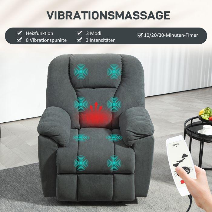 Actual product image Swisshandel24 Elektrisch Relaxsessel Fernsehsessel mit Liegefunktion Wärmefunktion Fussteil