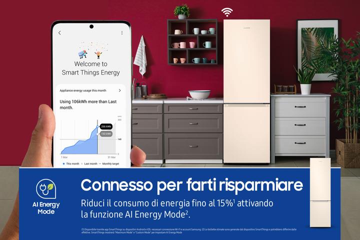 Produktbild Samsung RB38C603DEL EcoFlex AI Freistehender Kombikühlschrank mit Gefrierfach Wifi 2m 39 (390 l)