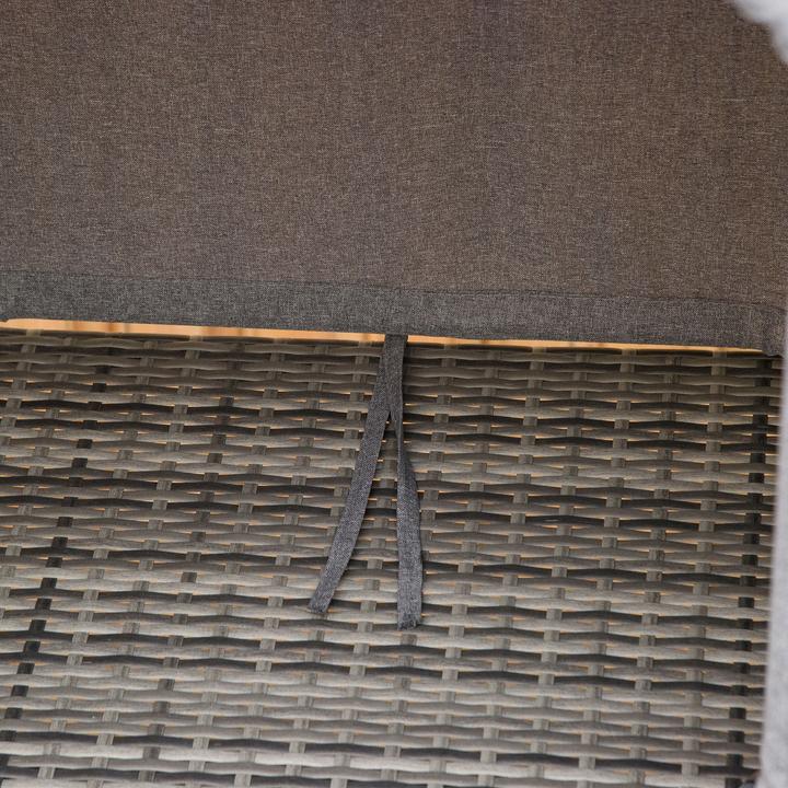 Immagine prodotto Outsunny Lettino in rattan con tettuccio parasole (195 cm)