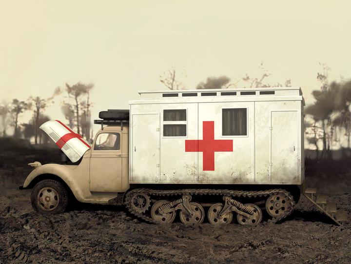 Produktbild ICM V3000S/SS m Maultier with Shelter,WWII German Truck
