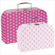 Immagine prodotto Goki Valigia con motivo rosa, Valigia grande: 30 x 20,4 x 9 cm e 25 x 17,7 x 8,5 cm, Chiusura in metallo