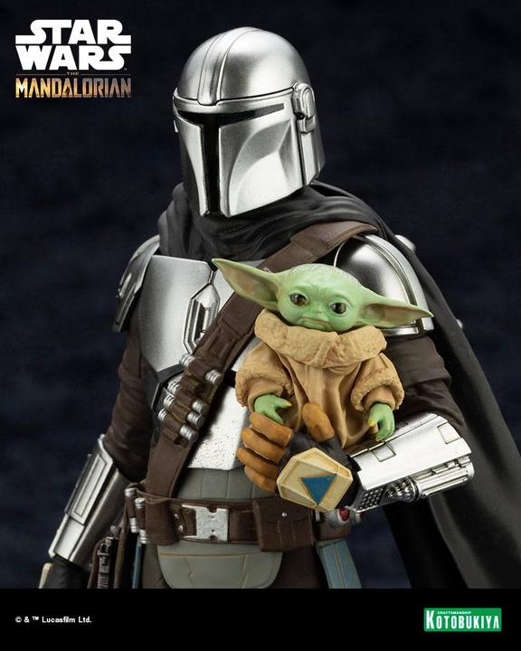 Produktbild Kotobukiya Star Wars The Mandalorian statuette PVC ARTFX 1/10 Mandalorian & Grogu with Beskar Staff 18 cm