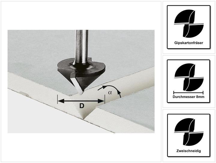 Actual product image Festool Plasterboard cutter, HM-tipped shank-ø 8