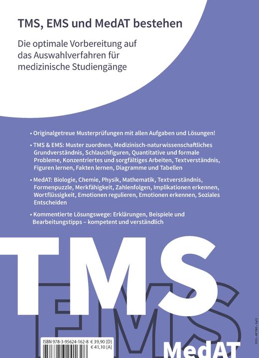 Immagine prodotto Testtrainer Medizinertest: TMS, EMS und MedAT bestehen (Tedesco, Kurt Guth, Marcus Mery, Anna Klement, 2023)