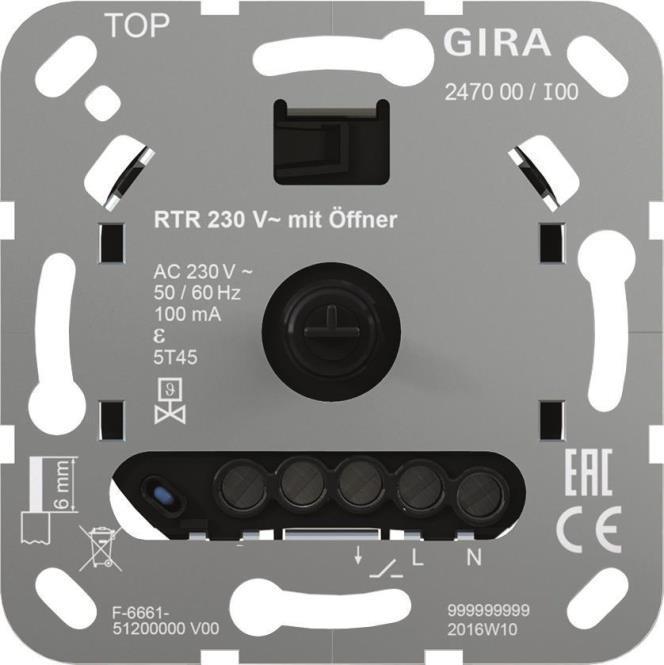 Actual product image Gira Room temperature controller