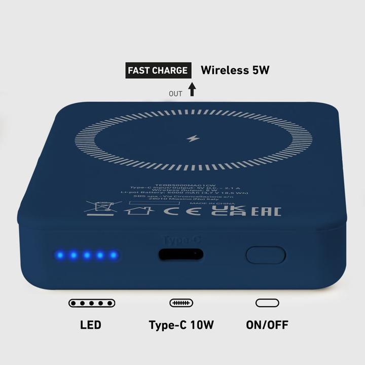 Actual product image SBS 5000 mAh wireless magnetic Power Bank (5000 mAh)