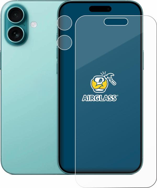 Actual product image BROTECT AirGlass Glass (1 Piece, Apple iPhone 16 Plus)