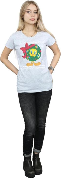 Produktbild Looney Tunes Tweety Pie Christmas Fair Isle TShirt (M)