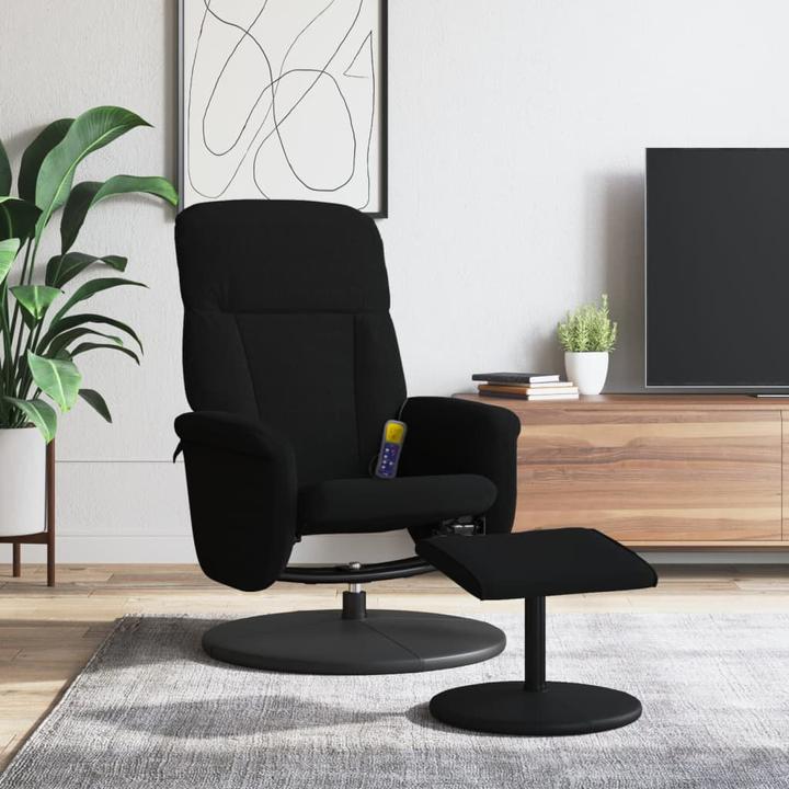 Actual product image VidaXL Massage chair with footstool black velvet,colour