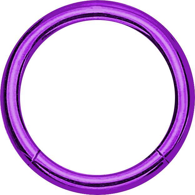 Star Piercing Micro Segmentring klappbar violett (ohne Messing, Chirurgenstahl 316L)
