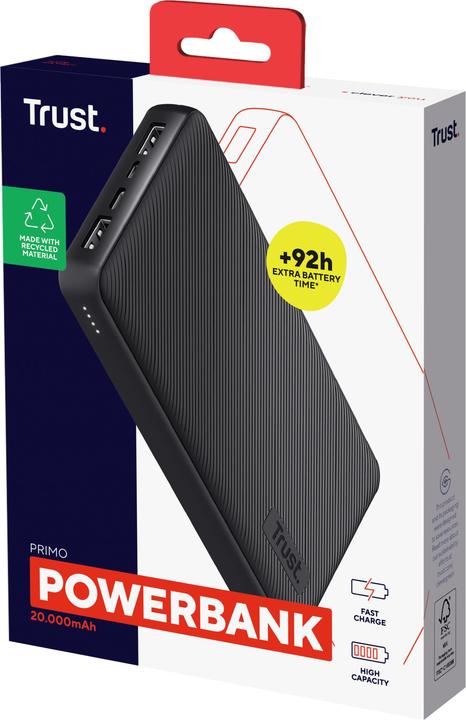 Actual product image Trust Primo (20000 mAh, 15 W, 74 Wh)