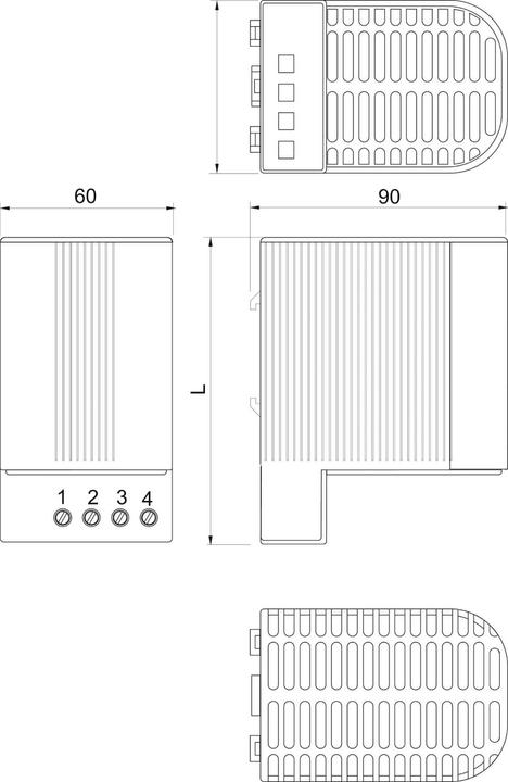 Actual product image Schneider Electric NSYCR100WU2C Control cabinet heater 110 - 250 V 100 W L x W H 90 60 150 mm 1
