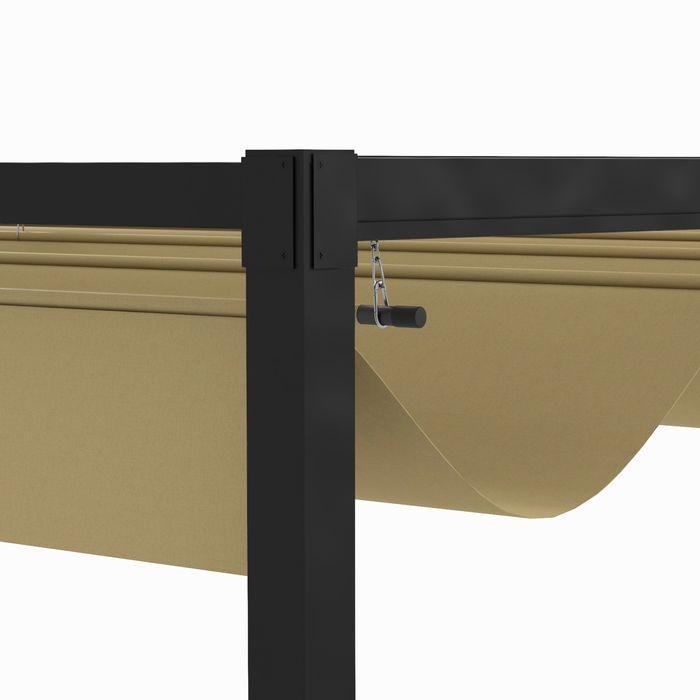 Produktbild Swisshandel24 Pergola 3x2m, mit verstellbares Dach, Freistehend, Sonnenschutz, Khaki (298 cm, 213 cm)