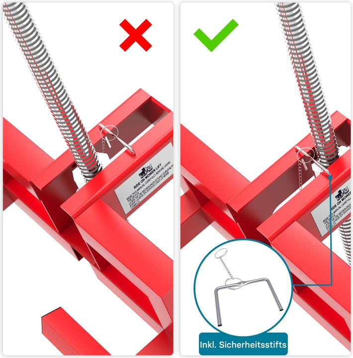 Image du produit Wiltec Nettoyage facile Cric lève Tracteur Tondeuse – Lève tondeuse Tondeuse Mowerlifter de 400kg max. (Tracteur de pelouse, Accessoires pour tracteurs)