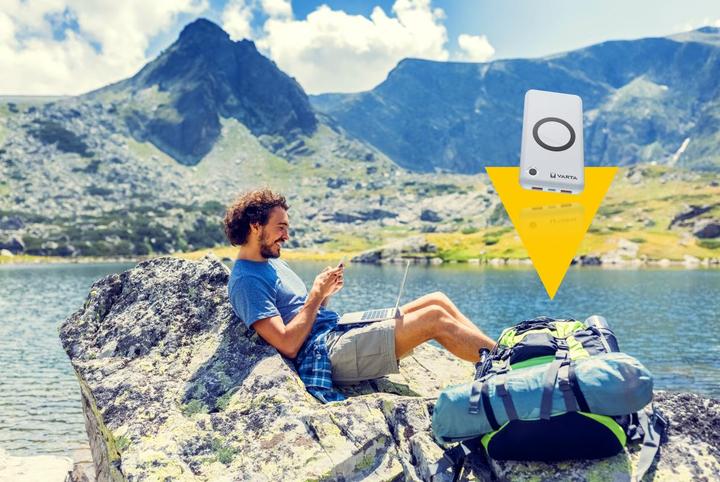 Productafbeelding Varta Draadloze Power Bank + Oplaadkabel (15000 mAh, 20 W, 55.50 Wh)