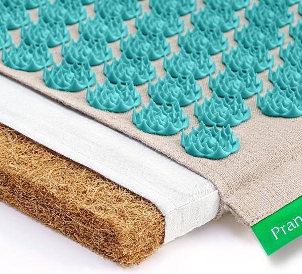 Actual product image Pranamat Eco Massage Set - Mat and Cushion turquoise