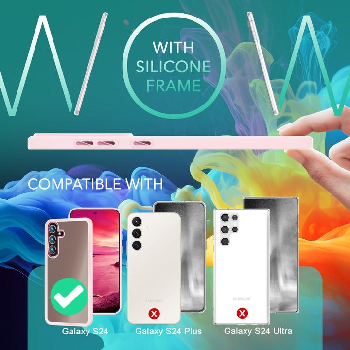 Produktbild Nalia Semi-Transparente Hybrid Hülle mit Schutzrahmen (Samsung Galaxy S24)