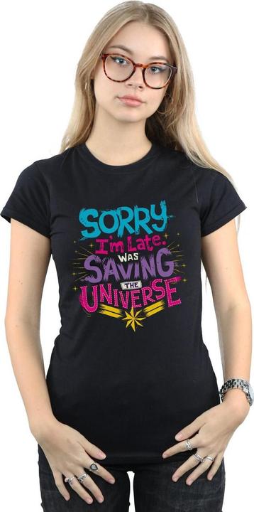Actual product image Womens/Ladies Captain Saving The Universe Cotton T-Shirt (XL)