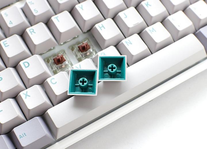 Produktbild Ducky One 3 Mist Grey TKL Gaming Tastatur, RGB LED - MX-Blue (DE, Kabelgebunden)