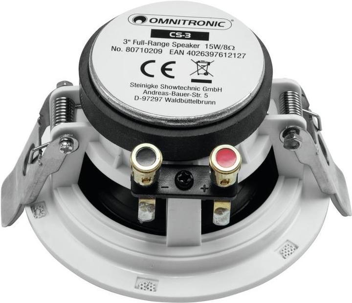 Immagine prodotto Omnitronic CS3 altoparlante da soffitto bianco 2x (1 coppia)