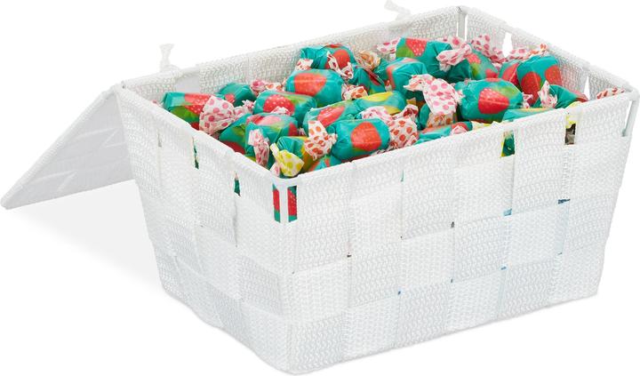 Actual product image Relaxdays Storage Basket, Lidded (1 x, 19.5 x 14.5 x 10.5 cm)