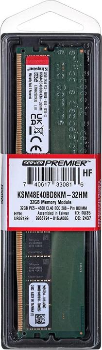 Produktbild Kingston 32GB 4800MT/s DDR5 ECC CL40 DIMM 2Rx8 Hynix M (1 x 32GB, 4800 MHz, DDR5-RAM, DIMM)