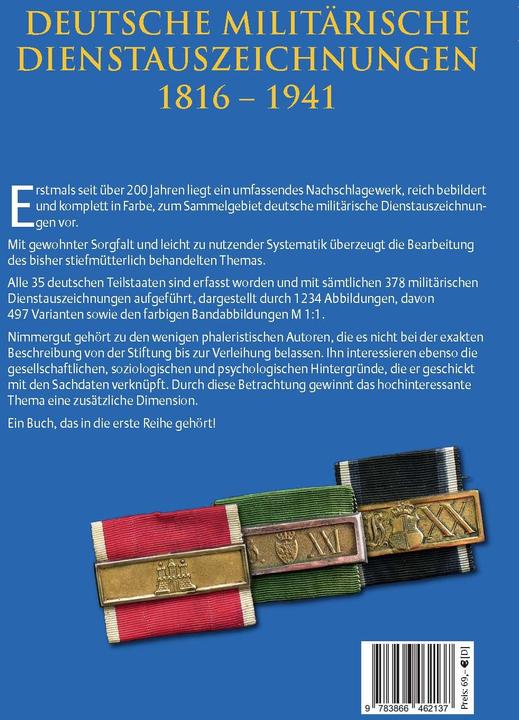 Immagine prodotto Deutscher militärische Dienstauszeichnungen 1816 - 1941 (Tedesco, Jörg Nimmergut, 2023)