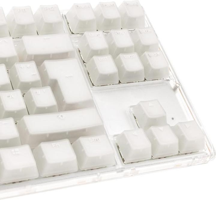 Actual product image Ducky One 3 Aura White TKL Gaming Keyboard, RGB LED - MX-Silent-Red (DE, Cable)