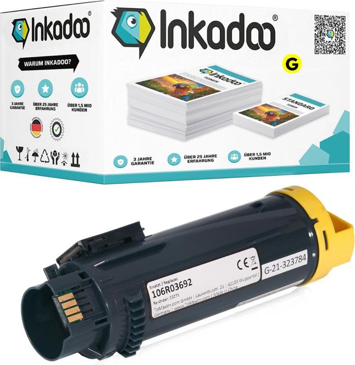 Image du produit Inkadoo Toner Compatible pour Xerox WorkCentre 6515 DNI (Y)