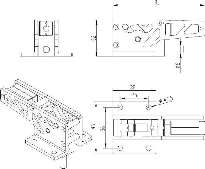 Produktbild Modster Einziehfahrwerk elektrisch 180 Size (30 ccm) 90° 2-Bein