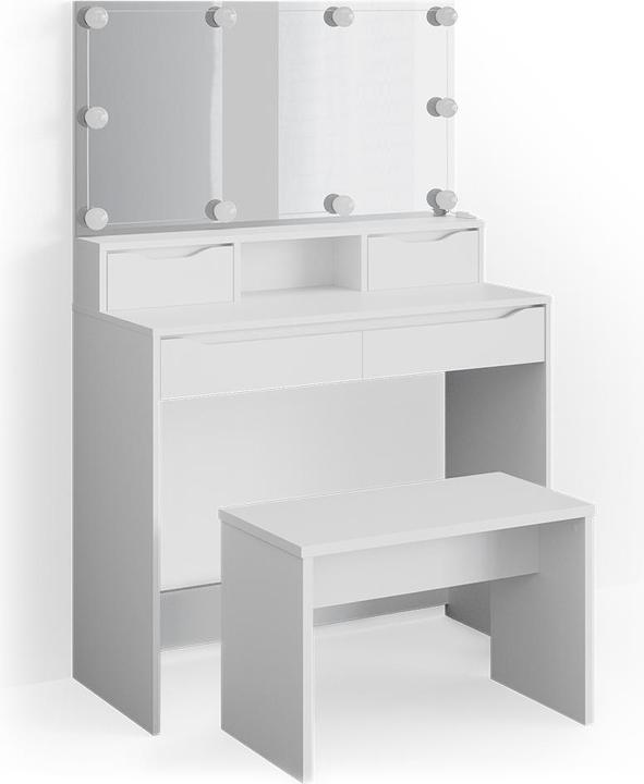 Produktbild Vicco Ruben mit Hocker und Beleuchtung (100 x 42 x 150 cm)