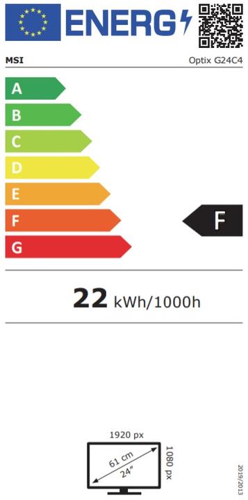Energie-Label MSI Optix G24C4 (1920 x 1080 Pixel, 23.60")