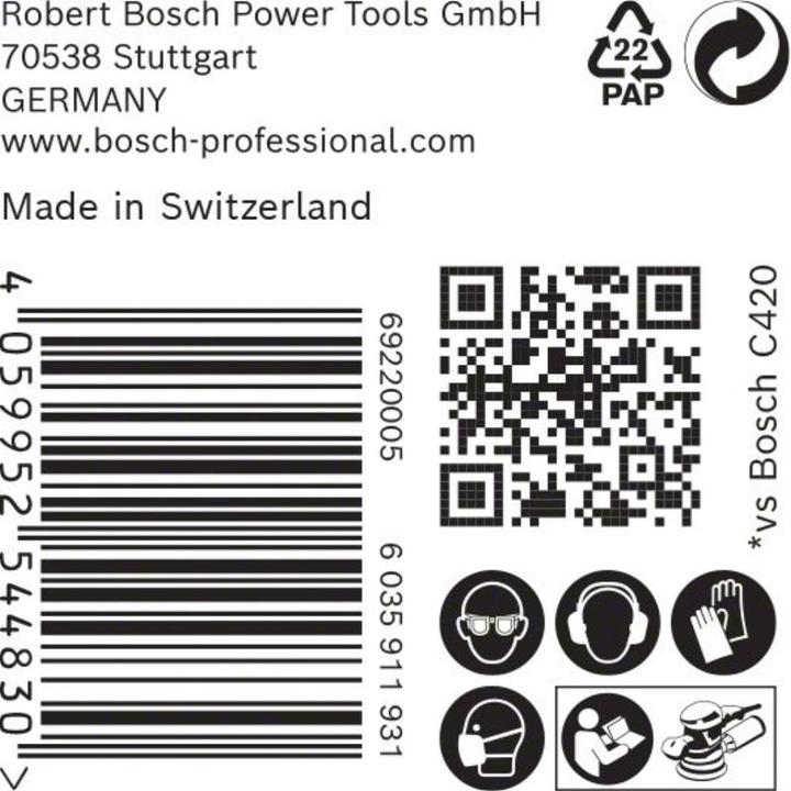 Produktbild Bosch Professional Zubehör EXPERT C470 Schleifpapier Mehrloch für Exzenterschleifer, 150 mm, G 400, 50-tlg. (400)