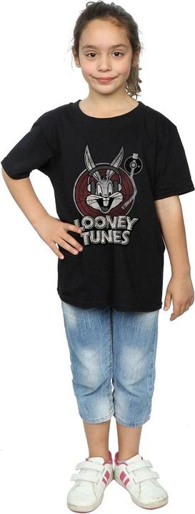 Immagine prodotto Looney Tunes Bugs Bunny Circle Logo Maglietta Ragazze (152, 158)