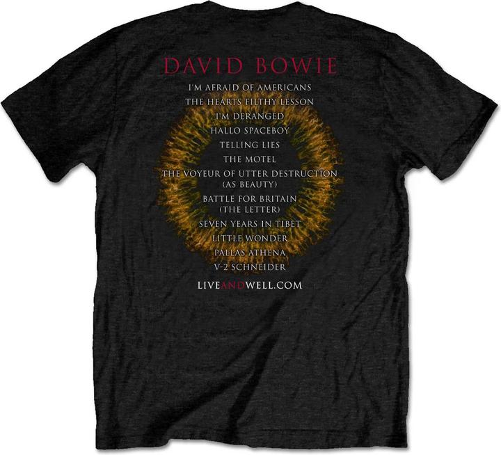 Image du produit David Bowie T-shirt unisexe adulte LiveAndWell.com Back Print (L)