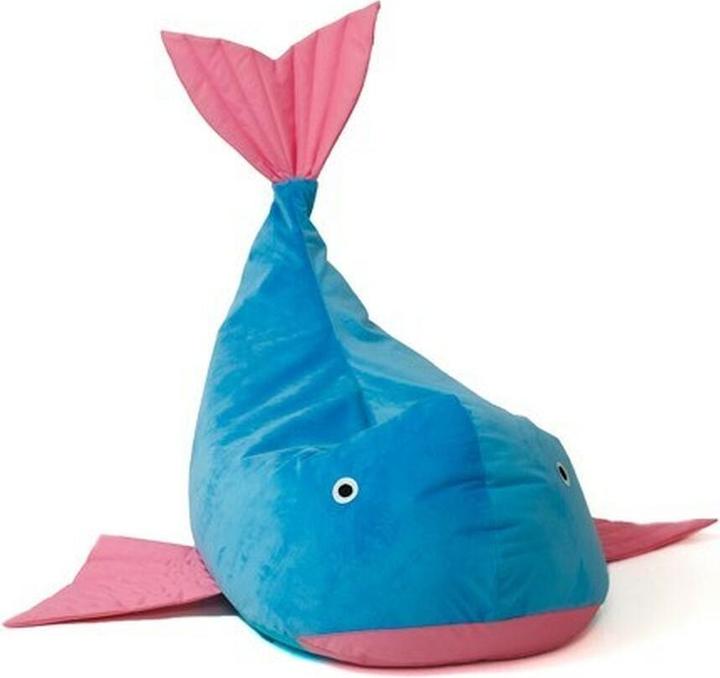 Actual product image Go Gift Sako Bag pouffe Whale blue-pink L 110 x 80 cm