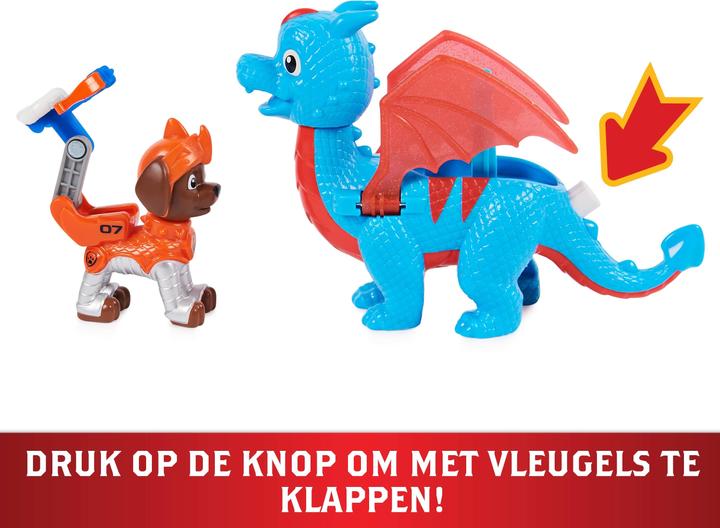 Actual product image Maki PAW Patrol Rescue Knights Zuma and Dragon Ruby Action Figure Set, Kids Toy