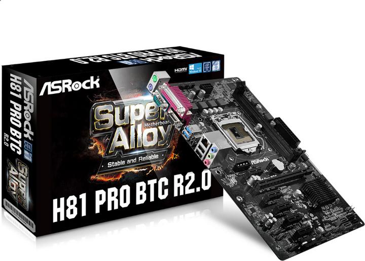 Image du produit AsRock H81 Pro BTC R2.0 (LGA 1150, Intel H81, ATX)