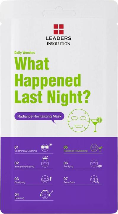 Actual product image Leaders Cosmetics Daily Wonders What Happened Last Night? Mask