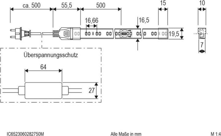 Immagine prodotto EVN IC6523060282750M Striscia di LED - IP65 - (Bianco, 5000 cm, Interno)