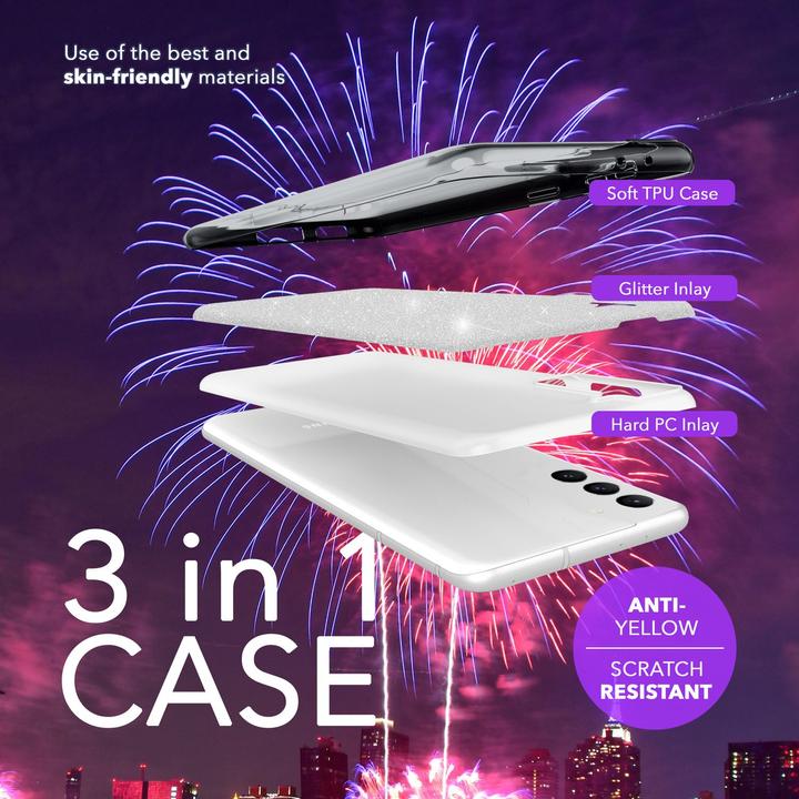 Actual product image Nalia Glitter hybrid cover (Samsung Galaxy S24)
