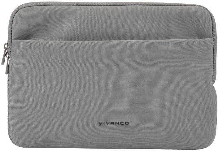 Actual product image Vivanco NEO PRO Notebook Sleeve for 13-14" devices, incl. front compartment, grey, neoprene (14")