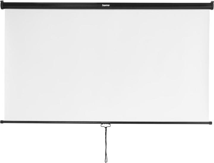 Actual product image Hama Roller blind screen, 175 x 175 cm, mobile, for ceiling or wall mounting, white (97.24", 1:1)
