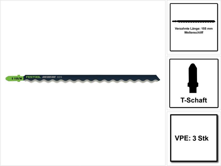 Produktbild Festool Stichsägeblatt S 155/W/3