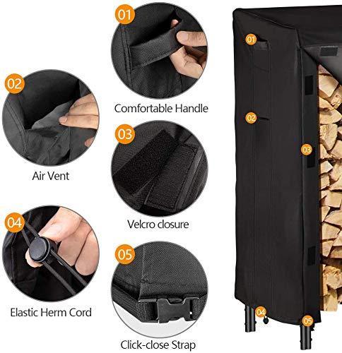 Actual product image Amagabeli Firewood rack